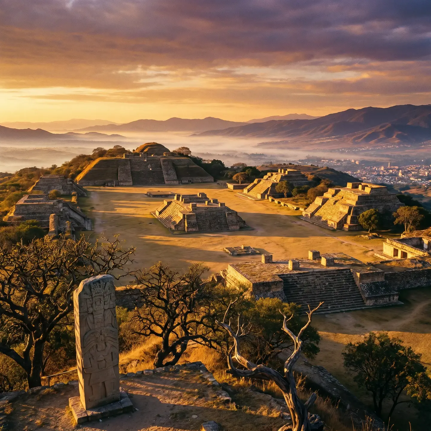 Monte Alban epic sunrise