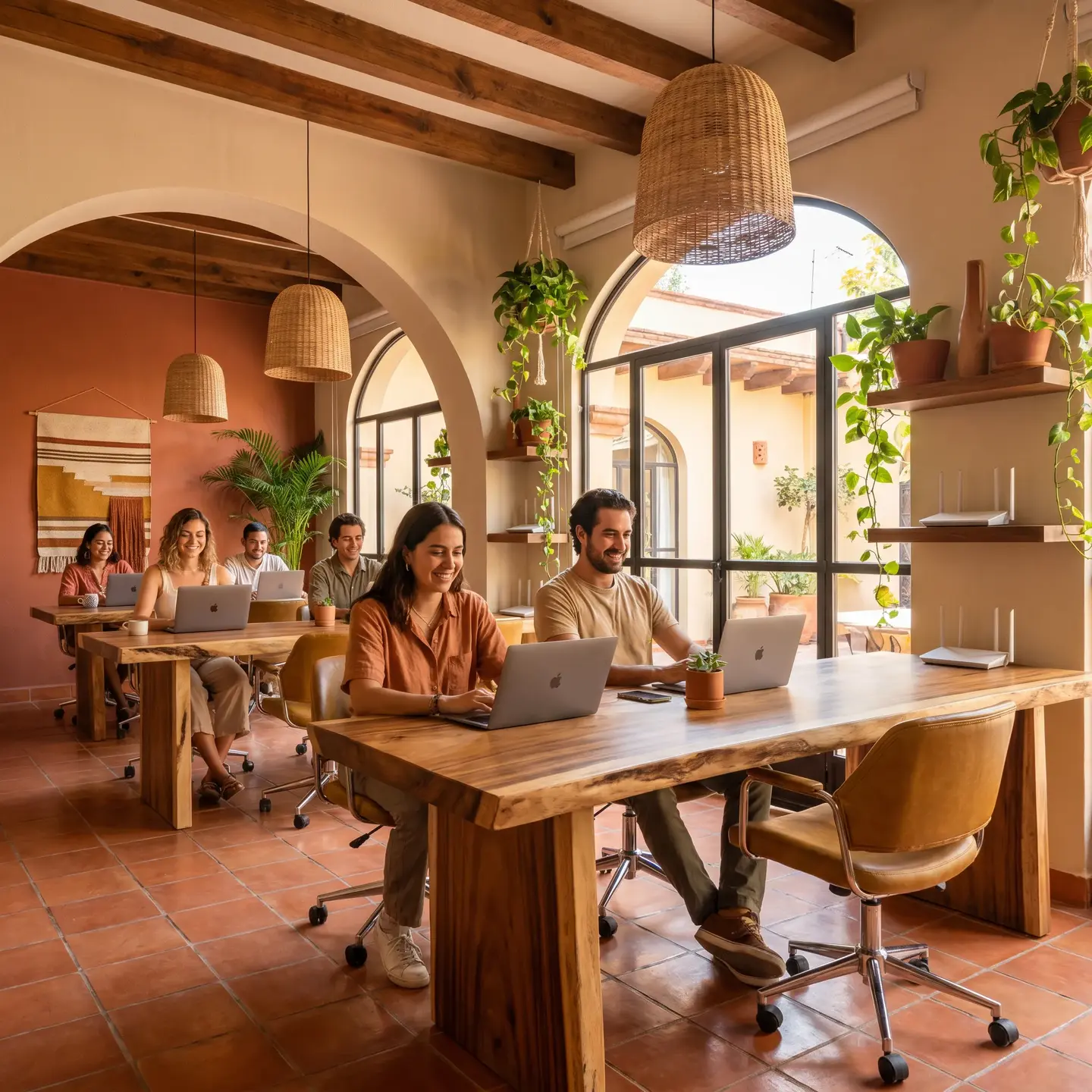 Coworking space in coliving community